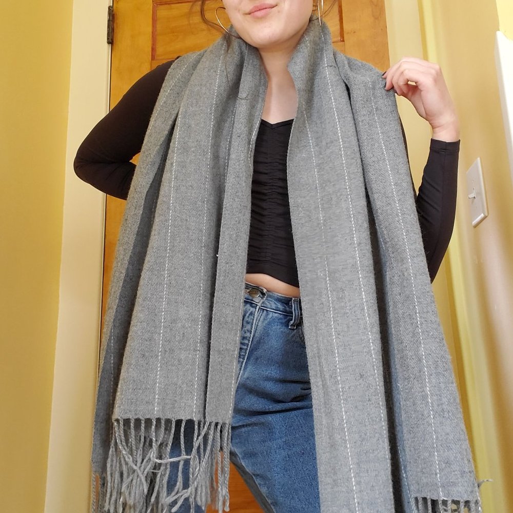 Cozy Winter Scarf w/ Fringe